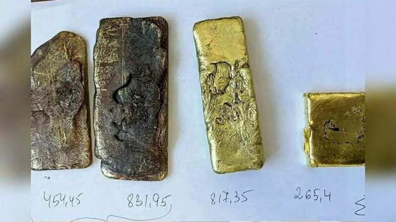 Золото, изъятое у иностранки при выезде из России в Благовещенске