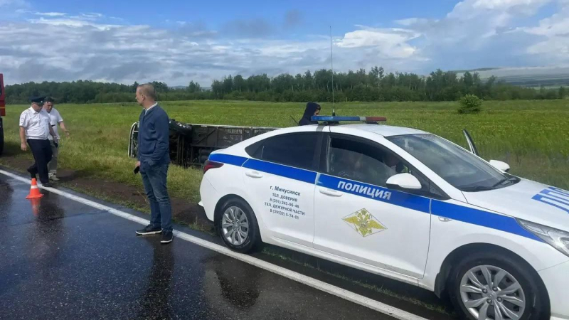На месте ДТП с автобусом в Красноярском крае