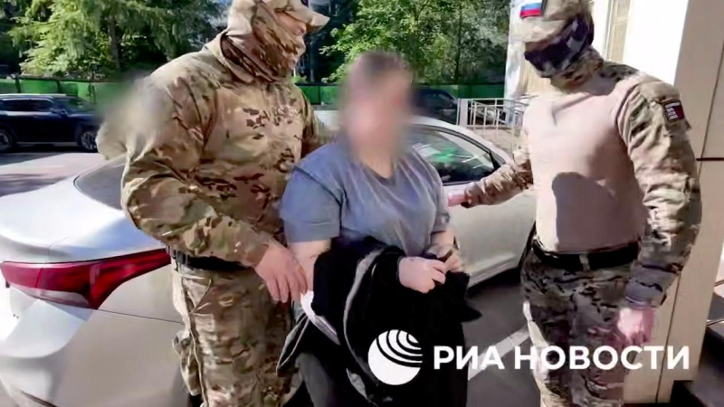 Задержание гражданки России, причастной к подготовке террористического акта по заданию украинских спецслужб. Кадр видео