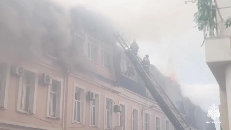 Ликвидация пожара в Алуште