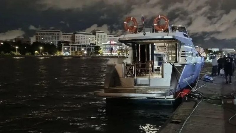 Место столкновения катера и лодки в Калининградской области