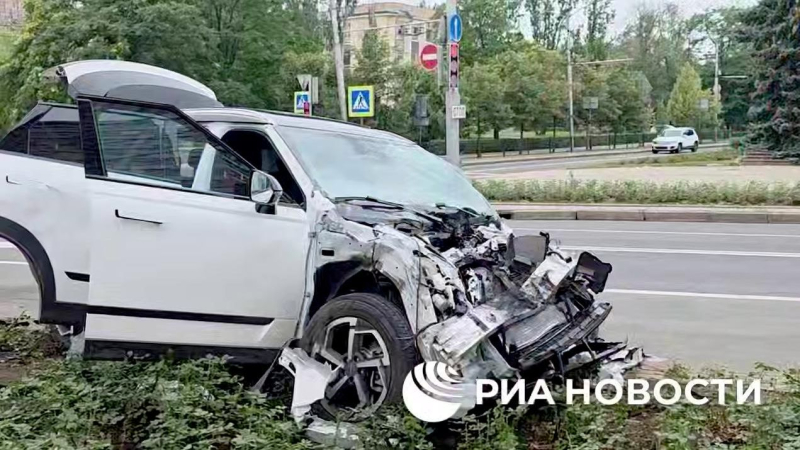Последствия ДТП в Донецке