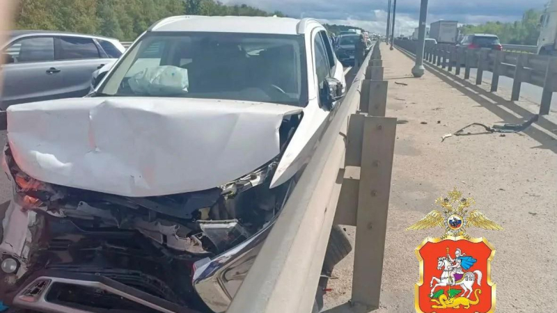 ДТП на 63-м километре автодороги М-2 Крым в городском округе Чехов в Подмосковье