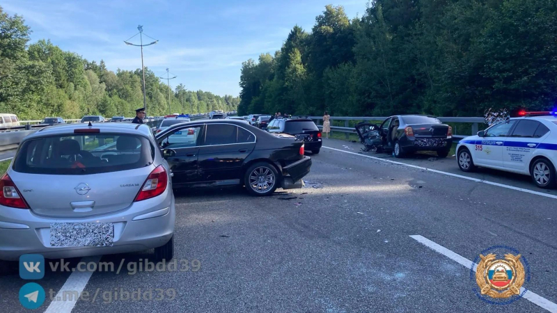 ДТП на 15 км автодороги Приморское полукольцо Гурьевского района в Калининграде