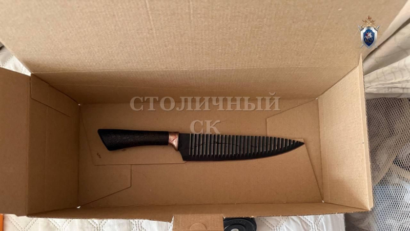 Нож, которым мужчина убил свою жену на почве ревности в Москве