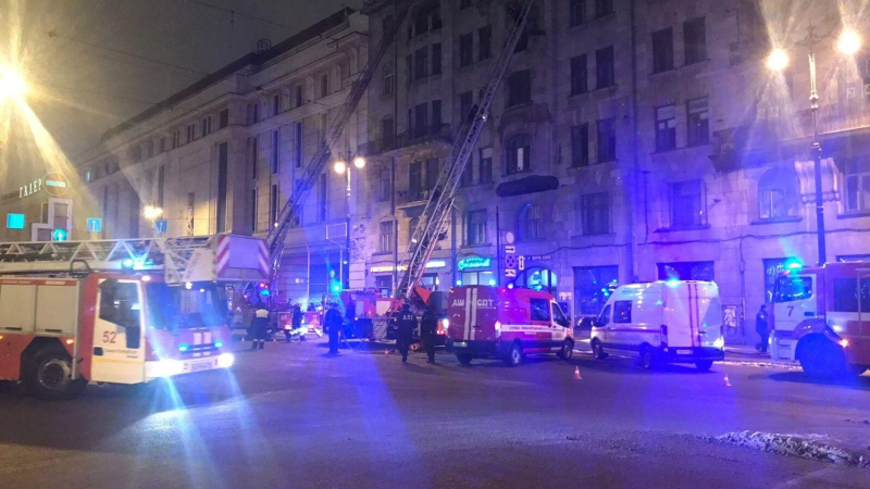 Пожар в Санкт-Петербурге